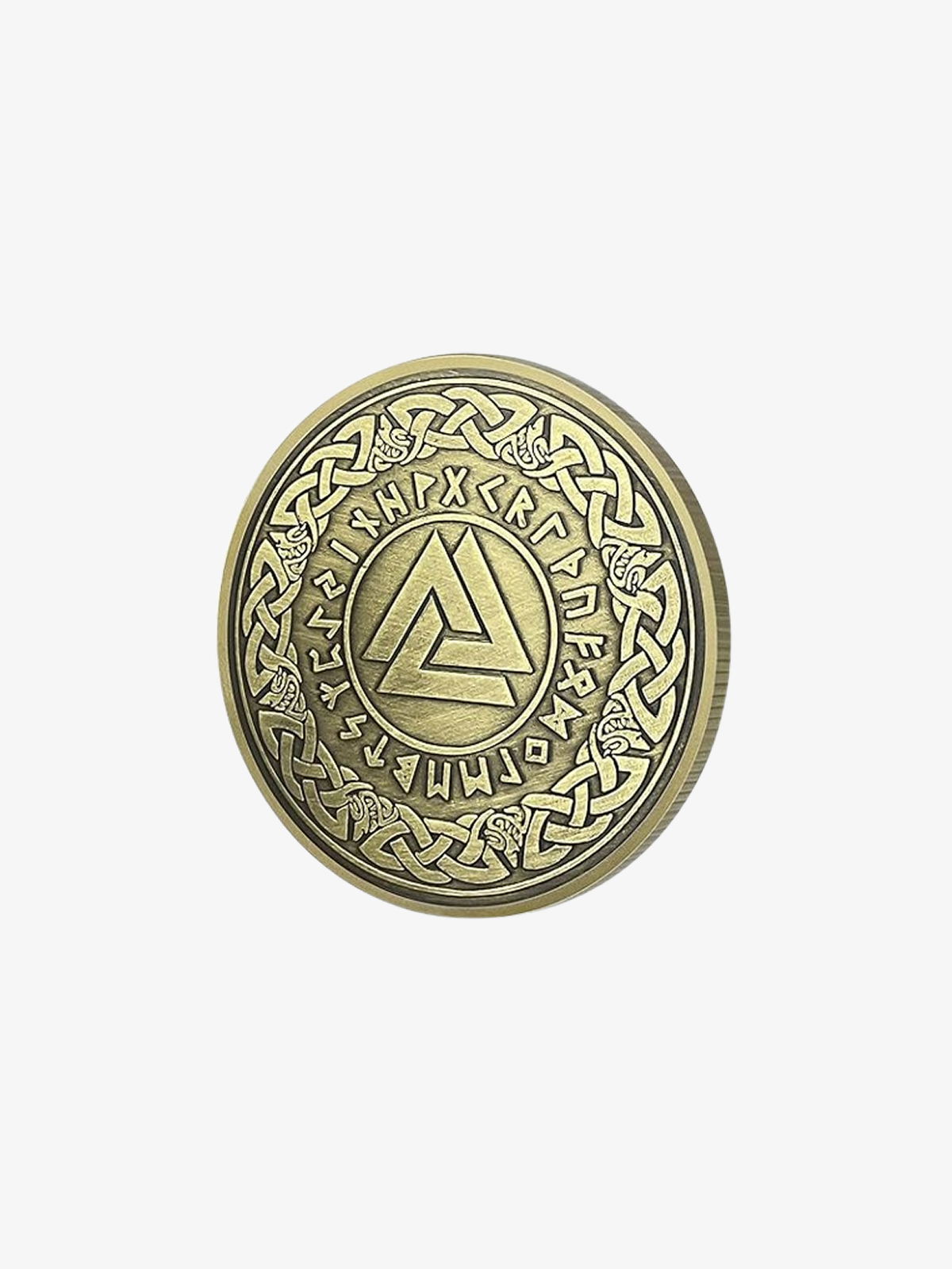 Valknut Norse Symbol Coin – Ancient Warrior Emblem